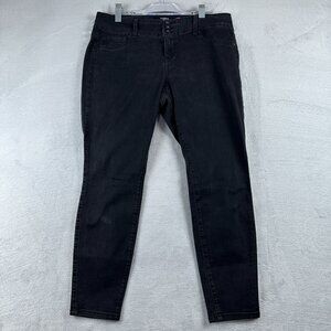 Torrid Skinny Jeans Womens Size 16R Mid Rise Ankle Slim Button Fly Black